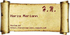 Harza Mariann névjegykártya