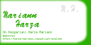 mariann harza business card